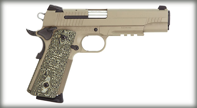 SIG 1911R SCRPN 45ACP 5" 8RD FDE NS