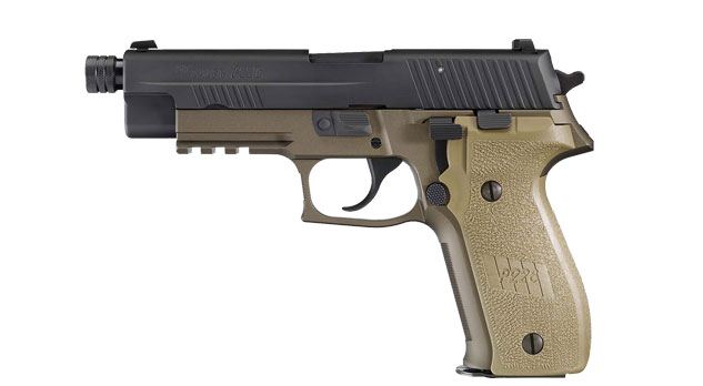 SIG P226 9MM 4.9" THR BLK/FDE 15R NS