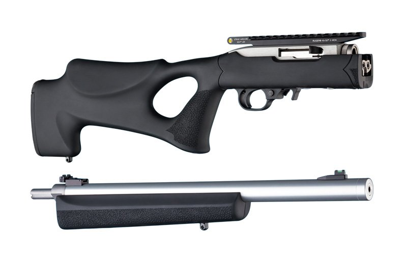 10-22 Takedown Thumbhole .920" Diameter Barrel Black Rubber Over