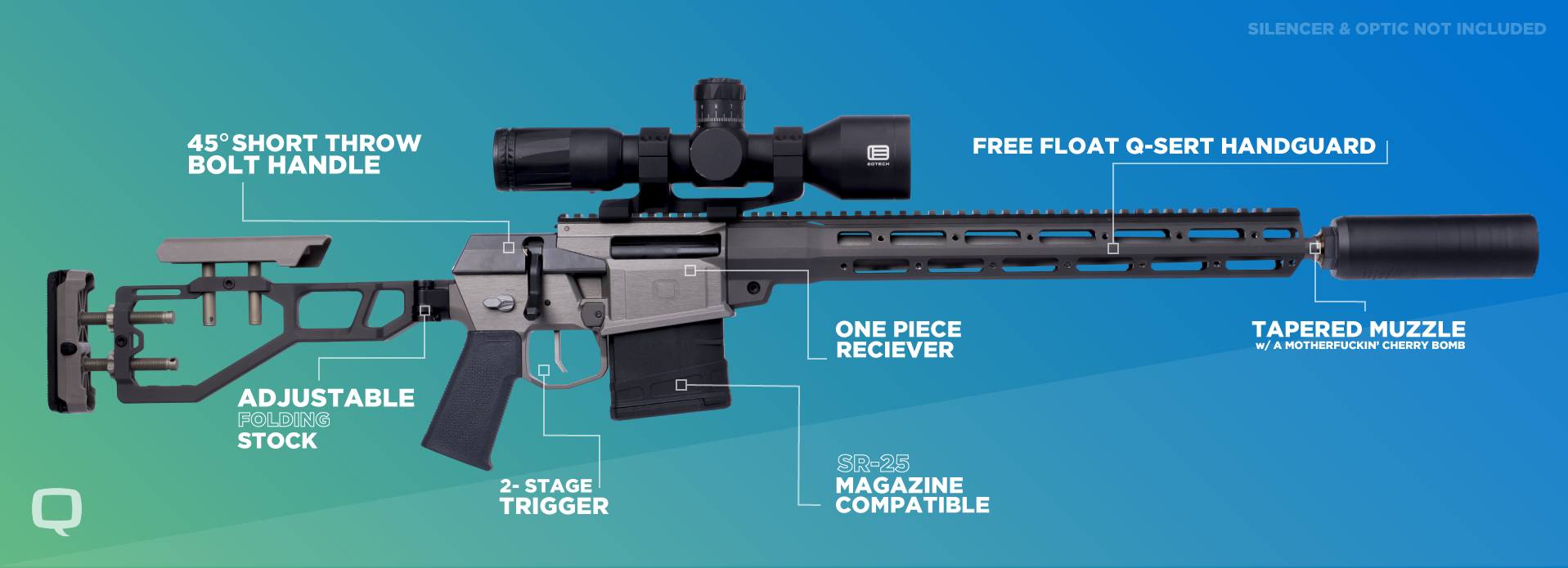 Q LLC The Fix Bolt Action 6.5CM 16"